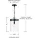 Fuller 1 Light 9.25 inch Matte Black Pendant Ceiling Light