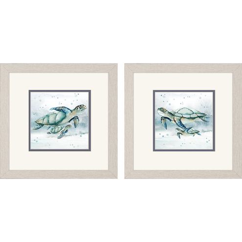 Animals Collection Distressed Whitewash Framed Art
