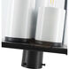 Back Bay 3 Light 23.25 inch Matte Black with Clear Outdoor Post Light