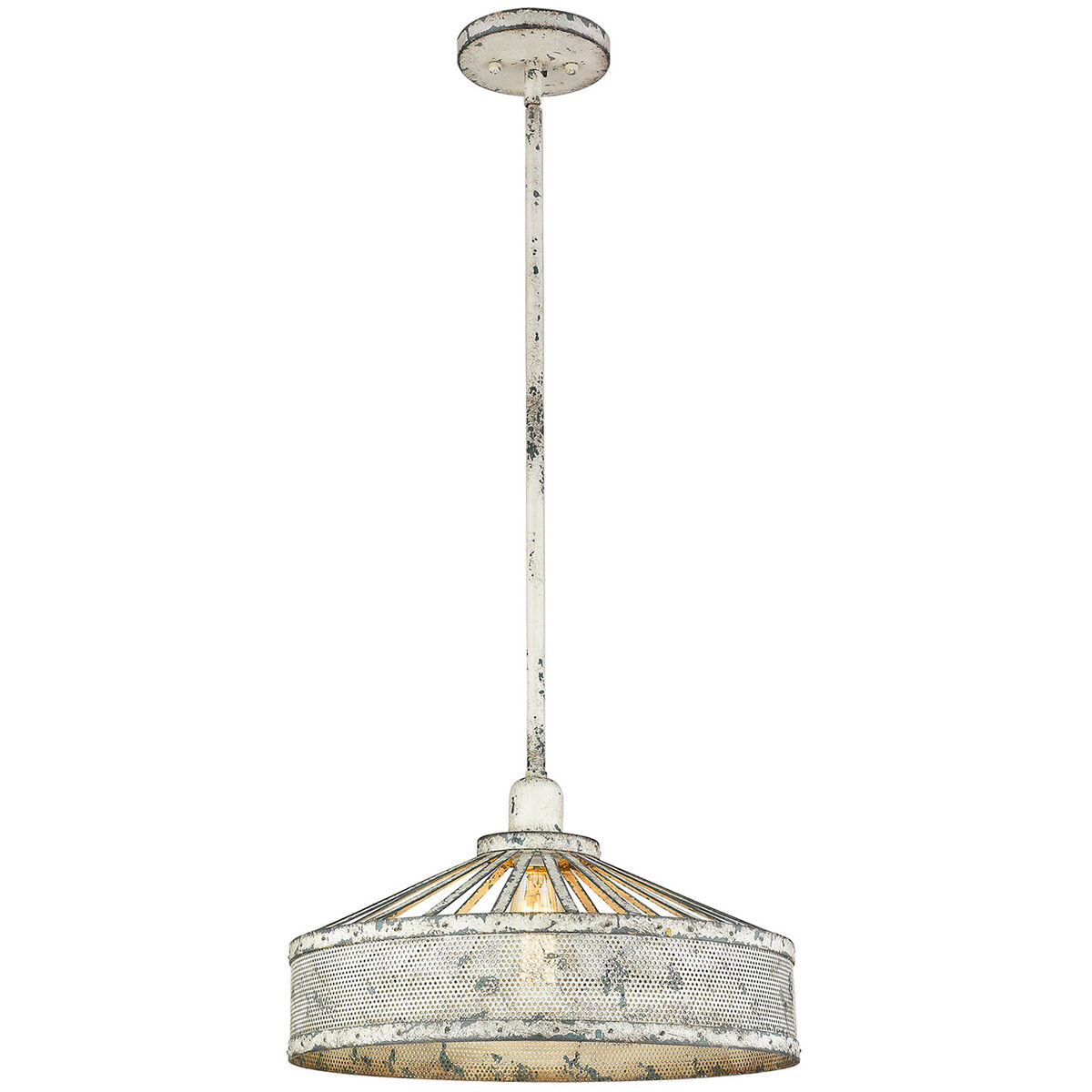 Iris 1 Light 16 inch Aged Ivory Pendant Ceiling Light