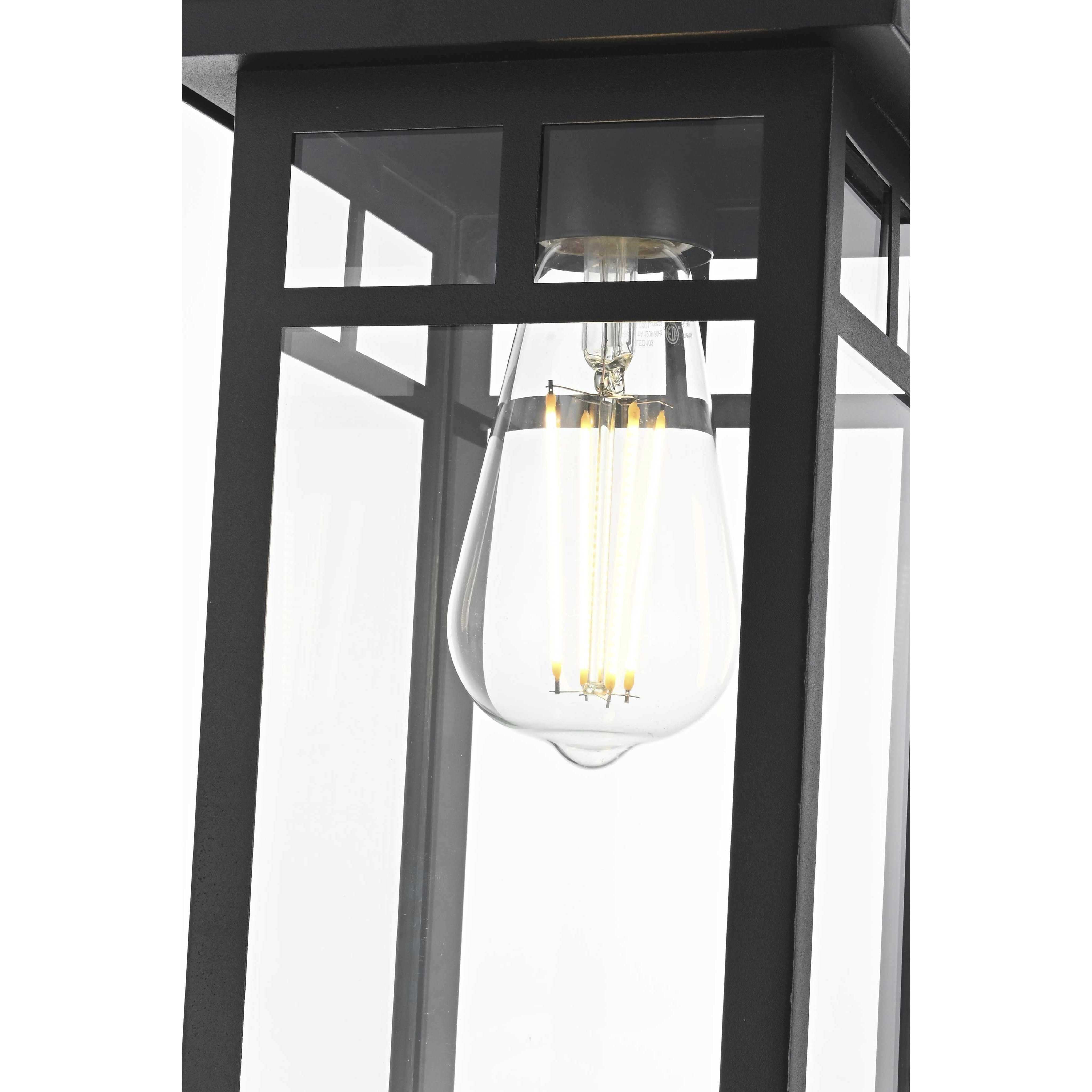 Mercer 1 Light 6.5 inch Black Outdoor Pendant
