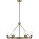 Lansdale 6 Light 25 inch Antique Brass Chandelier Ceiling Light