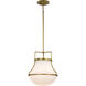 Valdora 1 Light 14 inch Natural Brass Pendant Ceiling Light