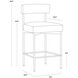 Seneca 36.5 inch Antique Brass / Danny Ivory Counter Stool