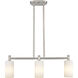 Downtown Urban Crown Point Island Light Ceiling Light in Satin Nickel, Matte White