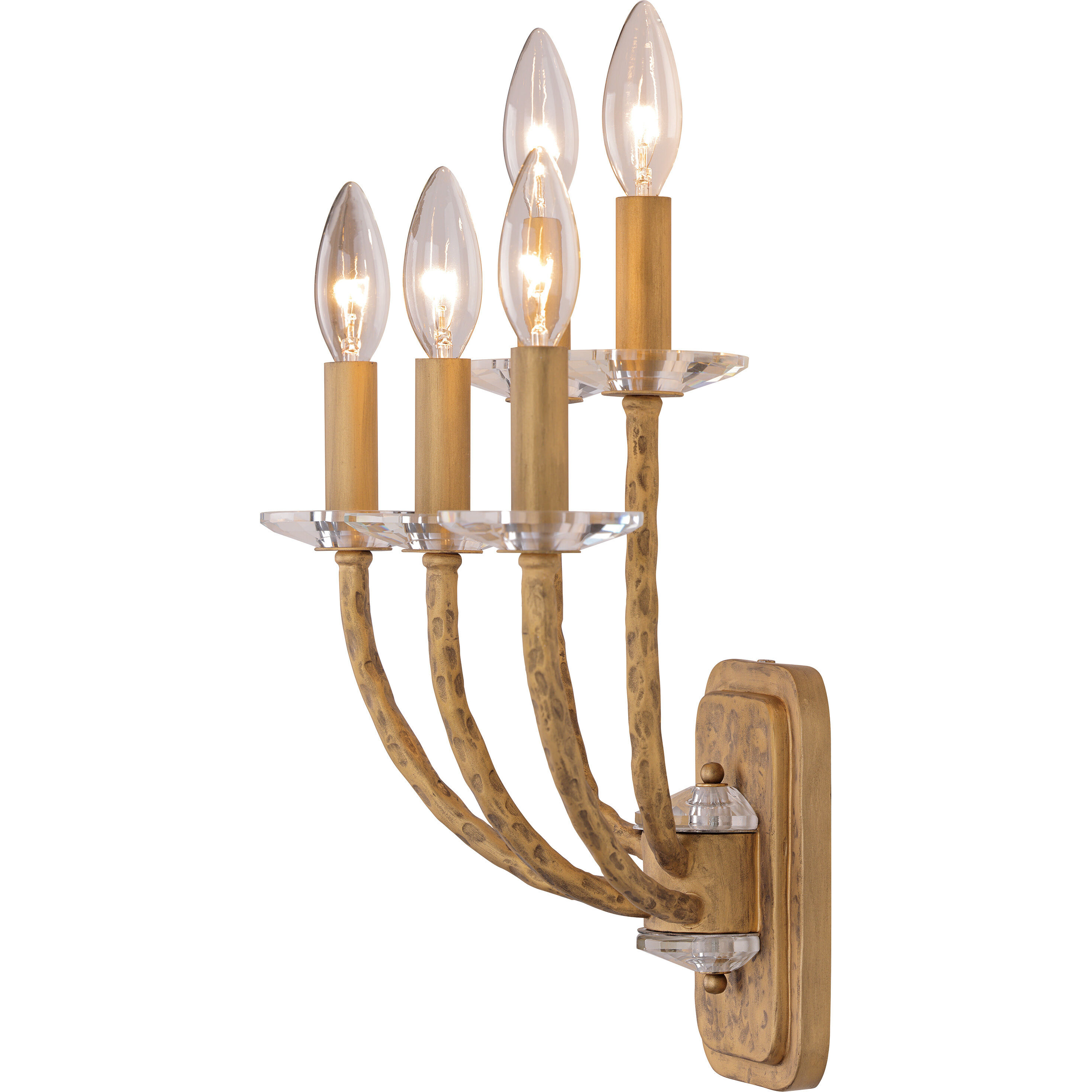 Atella 5 Light 12 inch Ashen Gold Wall Sconce Wall Light