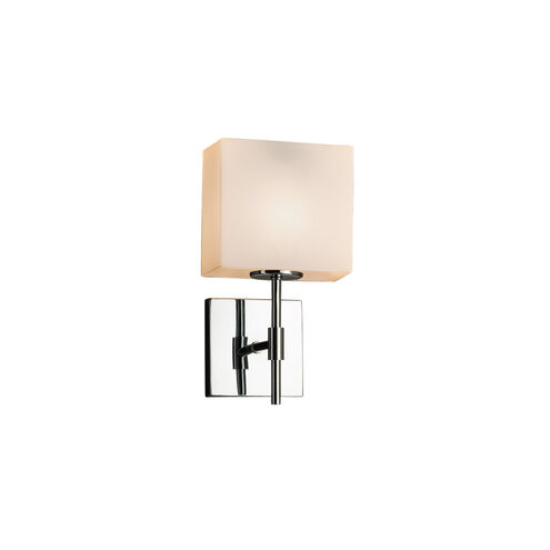 Fusion Wall Sconce Wall Light in 700 Lm LED, Polished Chrome, Rectangle, Opal Fusion