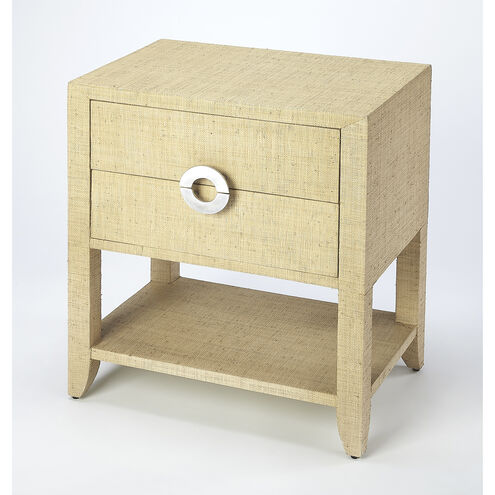 Butler Loft Amelle 28 X 24 inch Cream Raffia Accent Table