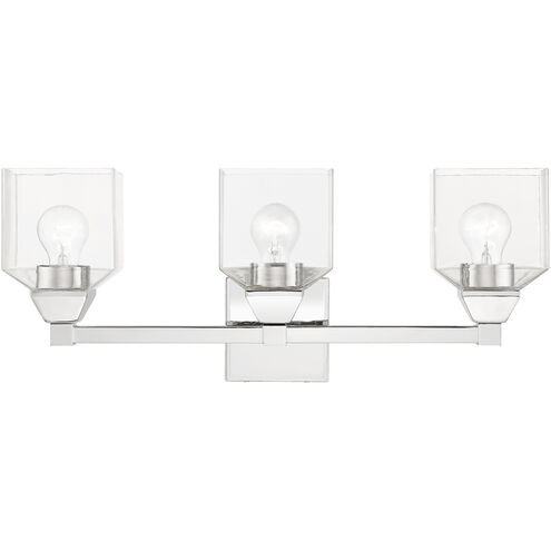 Aragon 3 Light 23 inch Polished Chrome Vanity Sconce Wall Light