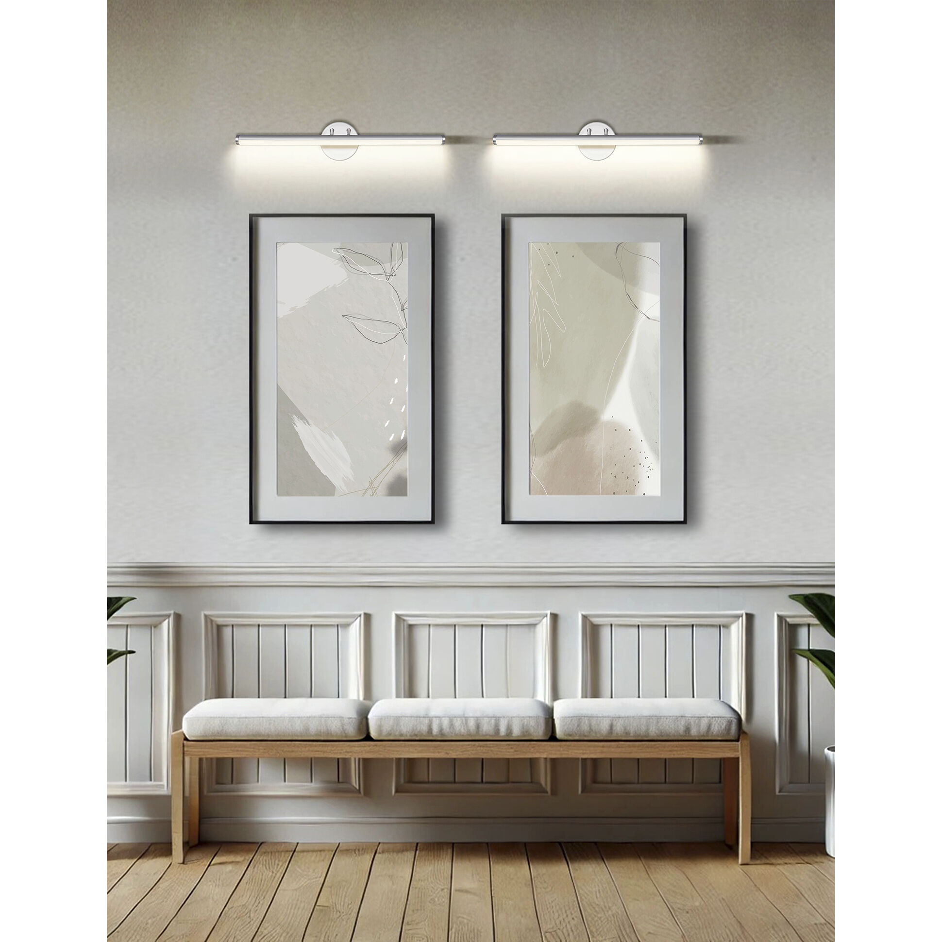 Fianco 1 Light 24.5 inch Brushed Nickel Bath Vanity Light Wall Light