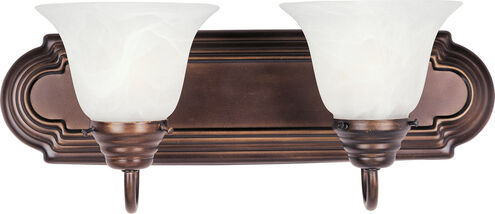 Essentials - 801x 2 Light 18 inch Oil Rubbed Bronze Bath Light Wall Light in Marble