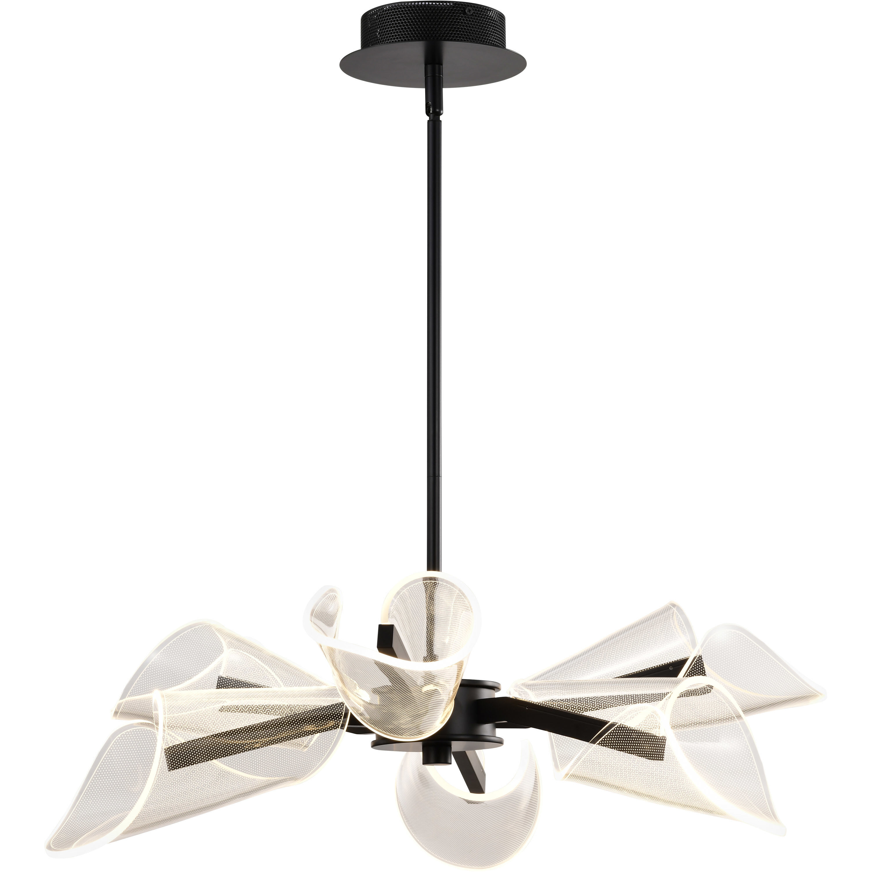 Sedona LED 28 inch Matte Black Chandelier Ceiling Light