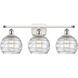 Ballston Deco Swirl 3 Light 26 inch White and Polished Chrome Bath Vanity Light Wall Light, Ballston