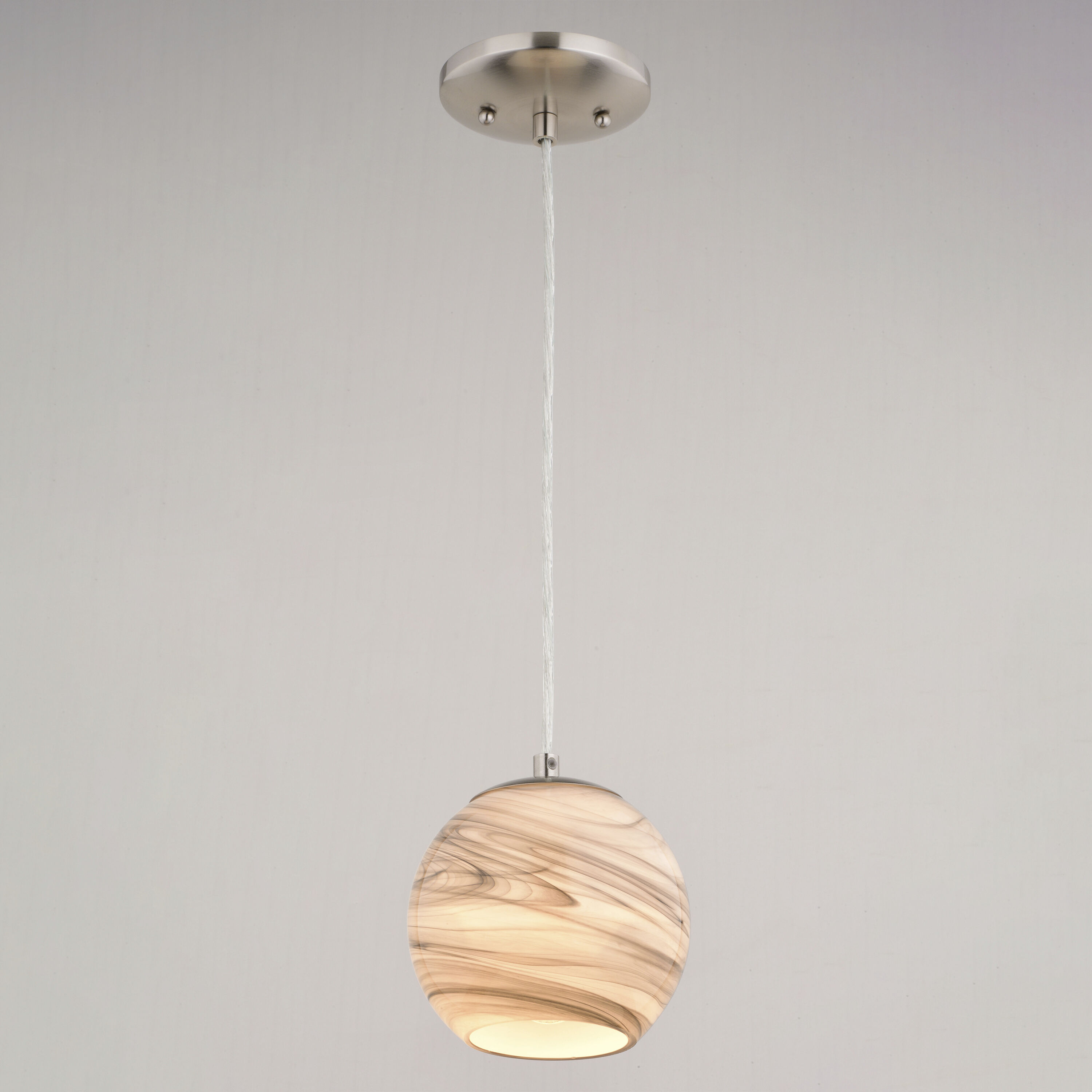 Milano LED 6.25 inch Satin Nickel Mini Pendant Ceiling Light