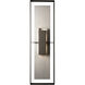 Shadow Box 2 Light 45 inch Coastal Bronze/Coastal Burnished Steel Outdoor Sconce, Extra Tall