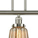 Franklin Restoration Chatham 3 Light 39 inch Brushed Satin Nickel Island Light Ceiling Light in Mercury Glass, Franklin Restoration
