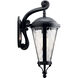 Cresleigh 1 Light 22 inch Black with Silver Highlights Outdoor Wall, Large