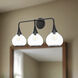 Alora Mood Hazel 3 Light 26.75 inch Matte Black Vanity Light Wall Light in Clear Glass