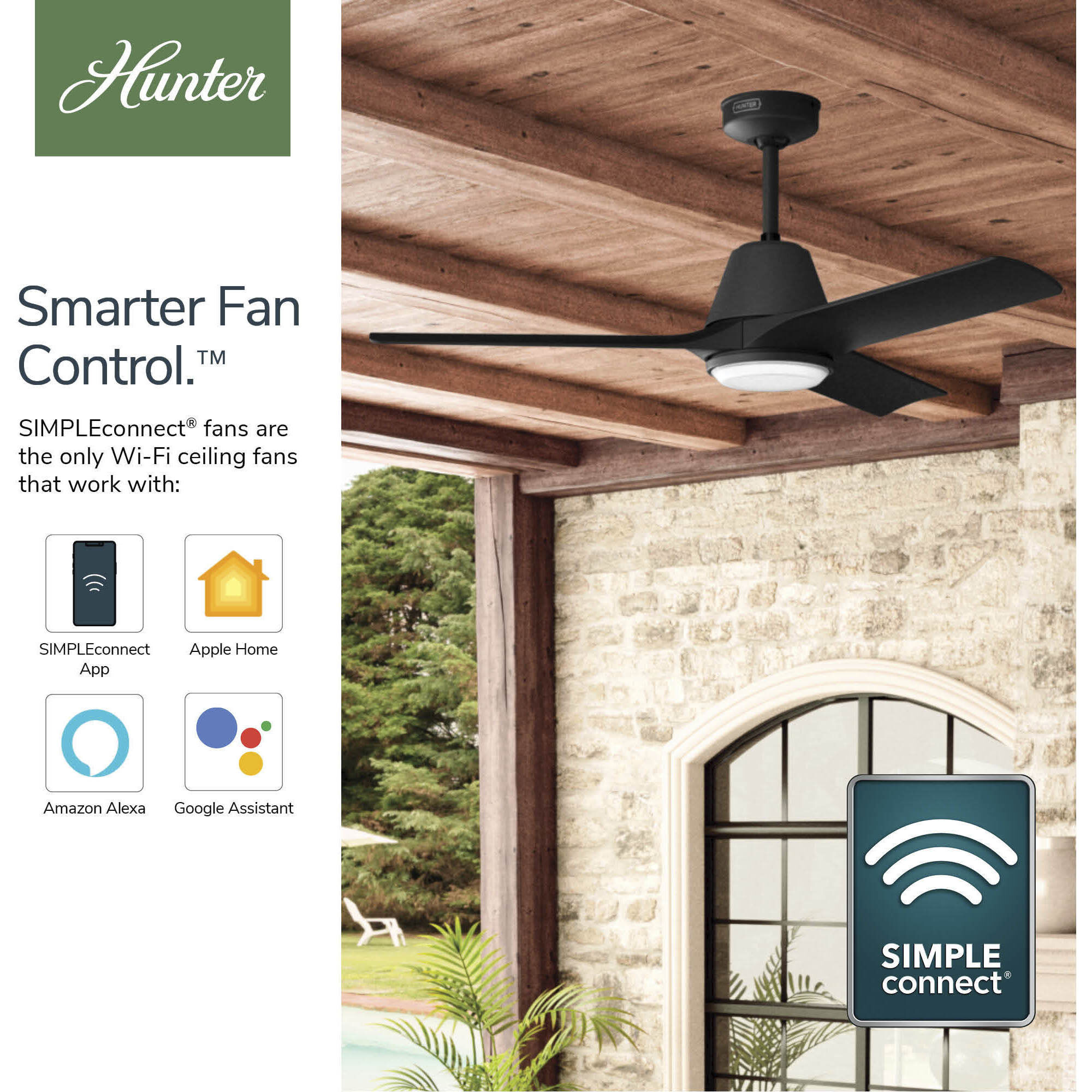 Aeronaut 52 inch Matte Black Outdoor Ceiling Fan