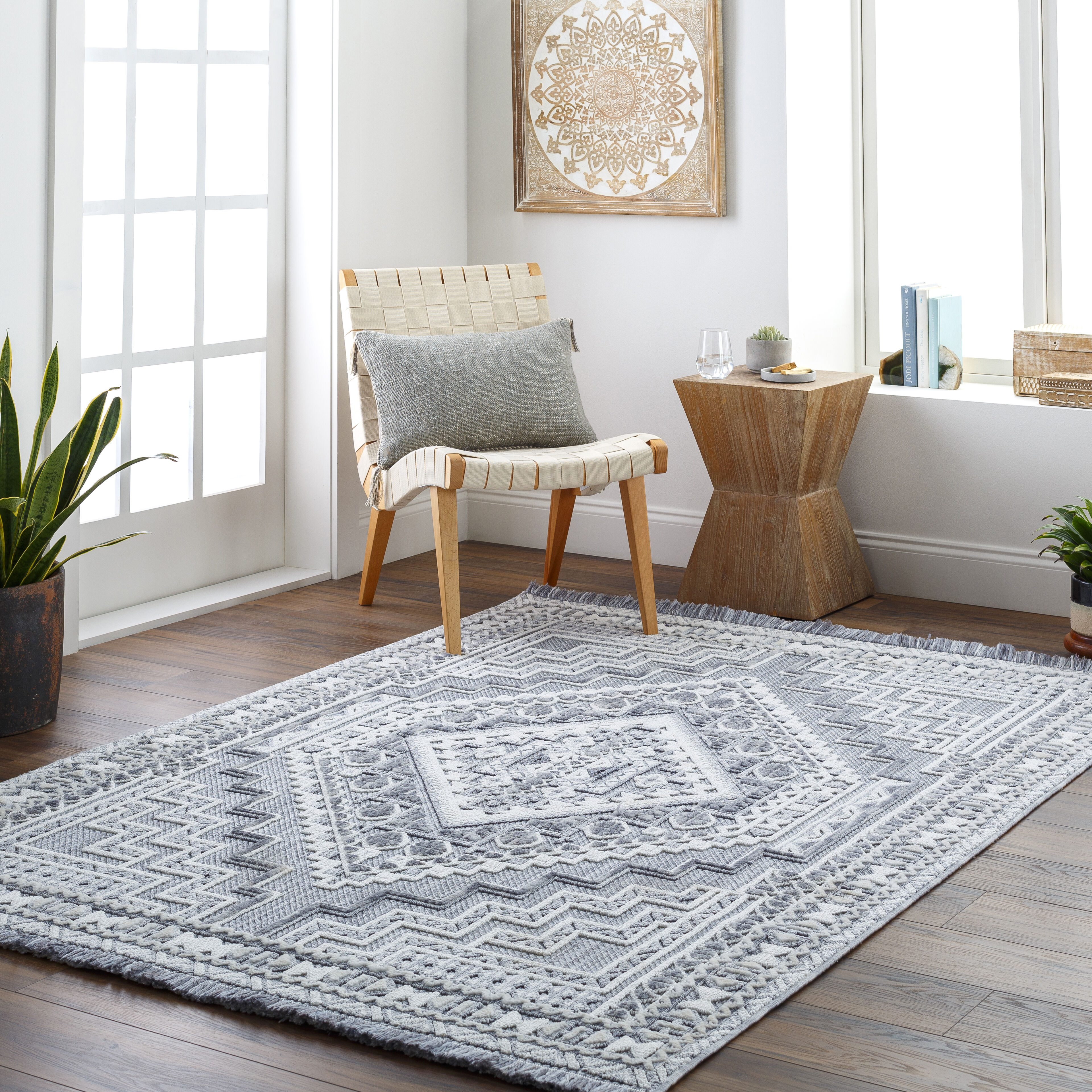 Broadway 87 X 31 inch Light Grey Rug, Runner