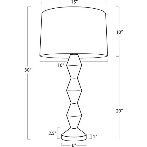 Crew 30 inch 150.00 watt Natural Stone Buffet Lamp Portable Light