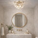 Wildflower 4 Light 19 inch Gold Dust/Artifact Semi-Flush Ceiling Light, Smithsonian Collaboration
