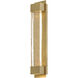 MOCO Rune LED 30 inch Heritage Brass Outdoor Wall Mount Lantern