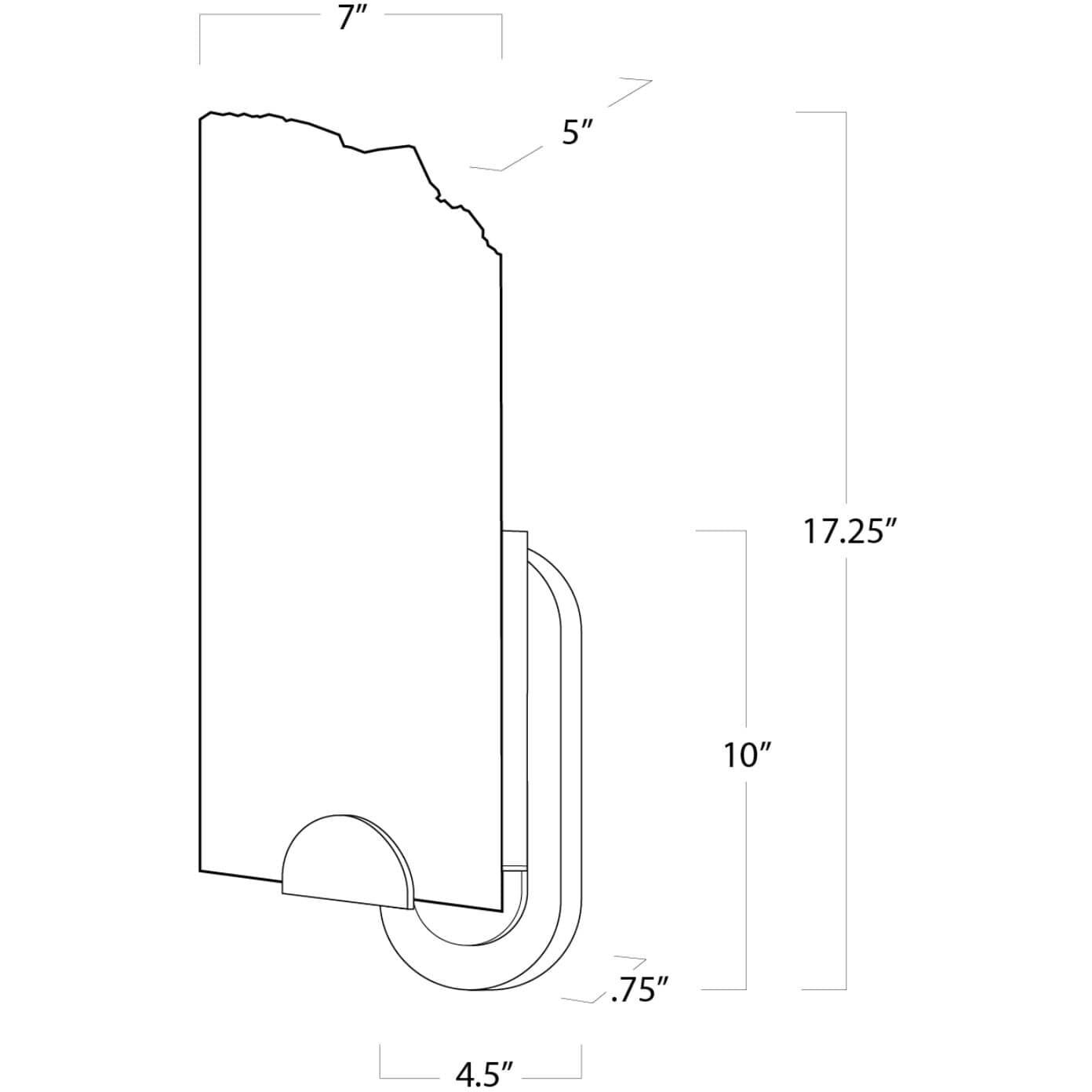 Jonah 1 Light 7 inch Natural Stone Wall Sconce Wall Light