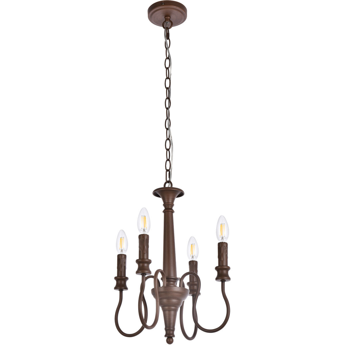 Flynx 4 Light 14 inch Weathered Oak Pendant Ceiling Light