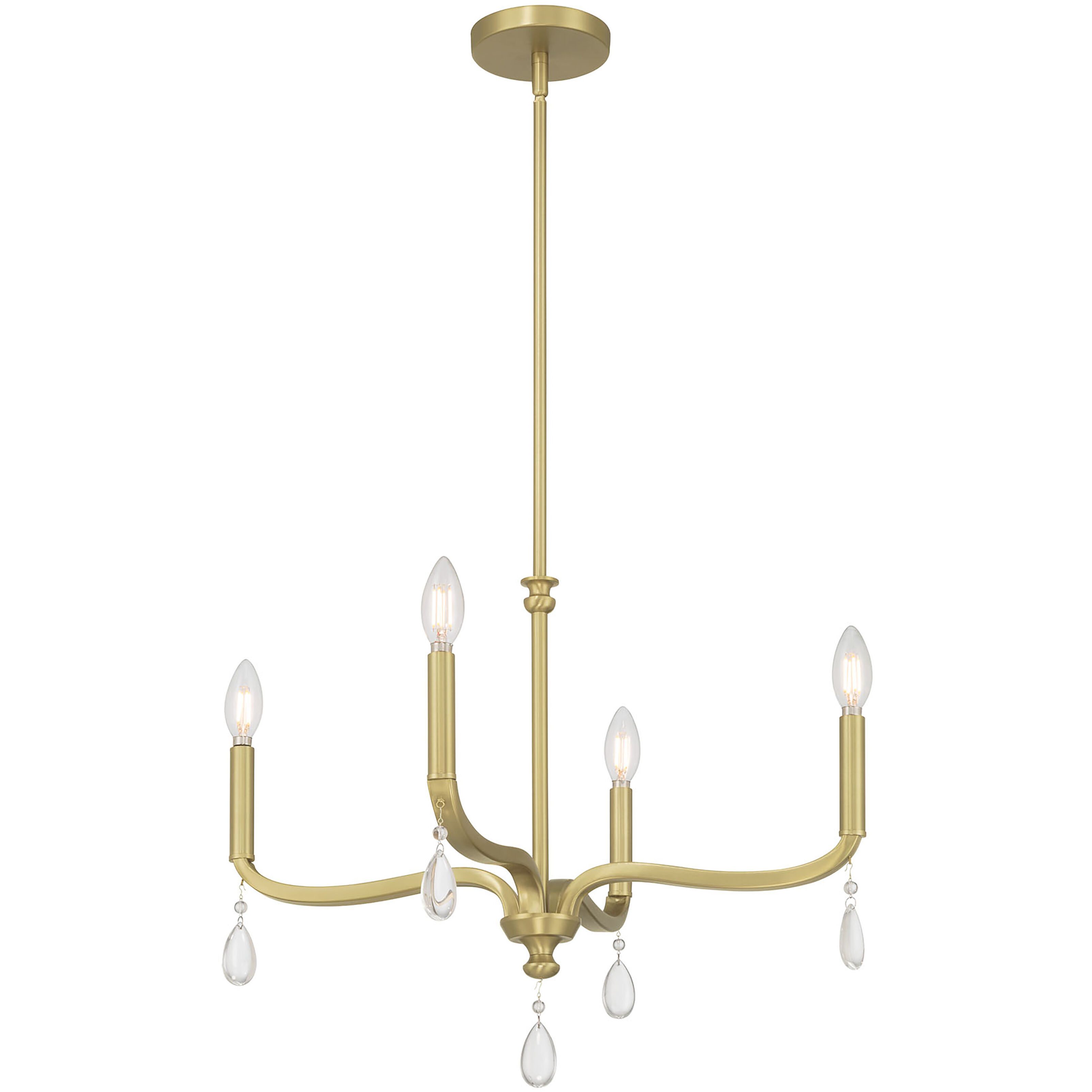 Viremont 4 Light 22 inch Vintage Brass Chandelier Ceiling Light