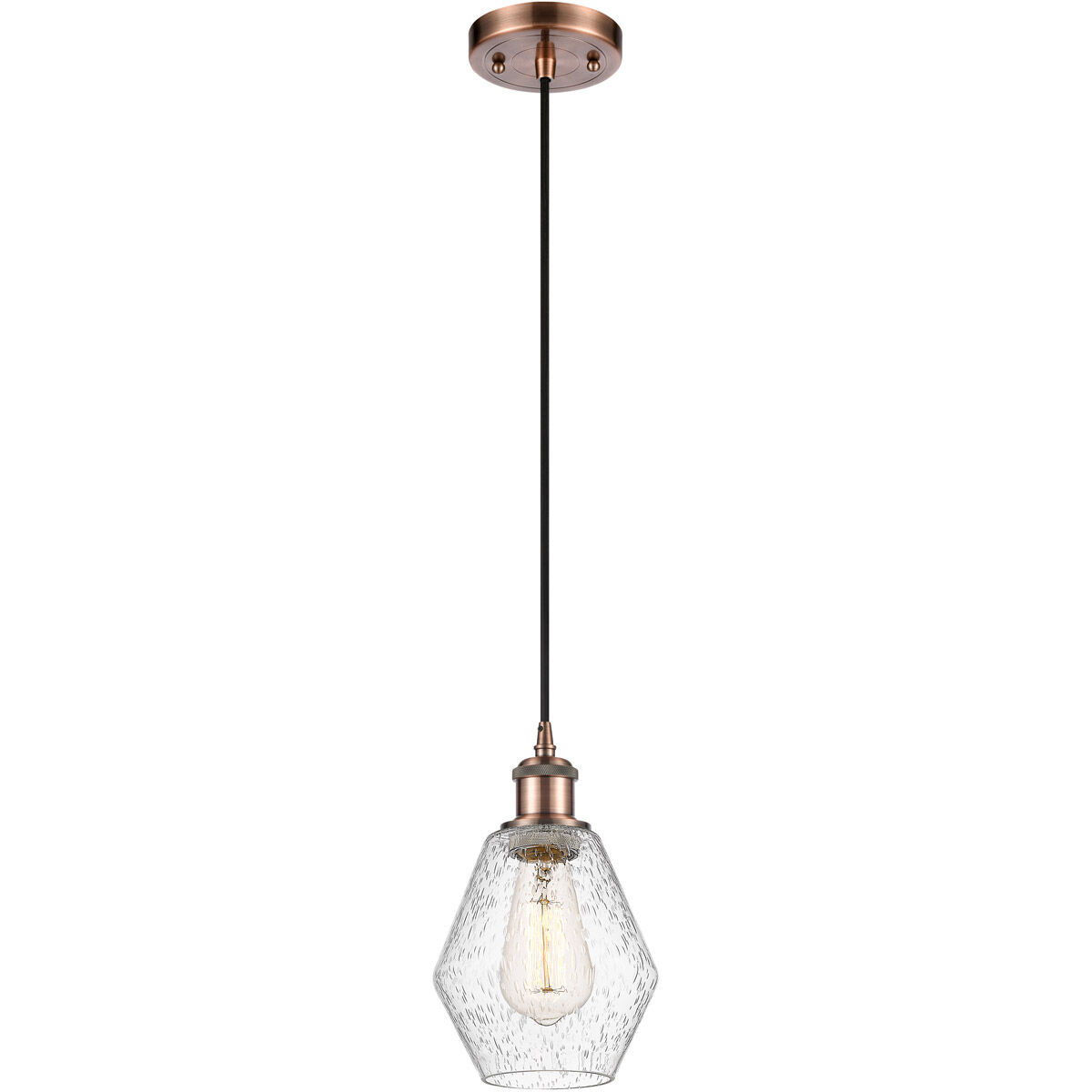 Ballston Cindyrella LED 6 inch Antique Copper Mini Pendant Ceiling Light