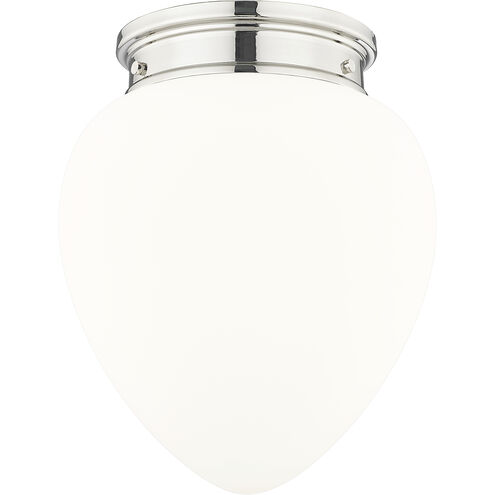 Gideon 1 Light 12.5 inch Polished Nickel Flush Mount Ceiling Light