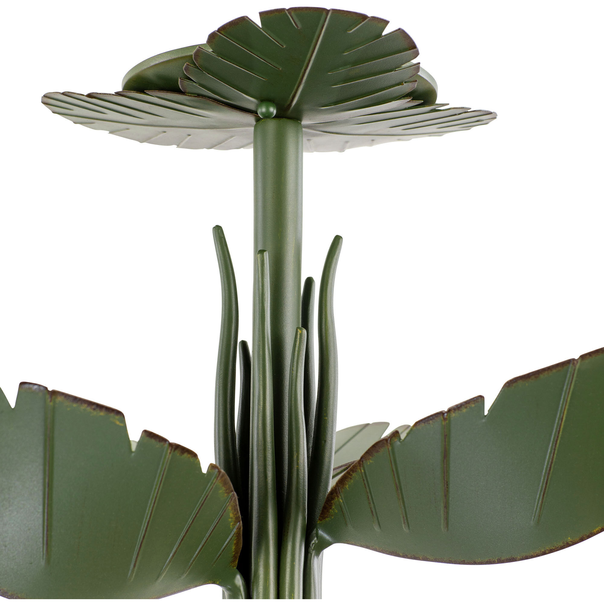 Banana Leaf 3 Light 24 inch Banana Leaf Semi-Flush Ceiling Light