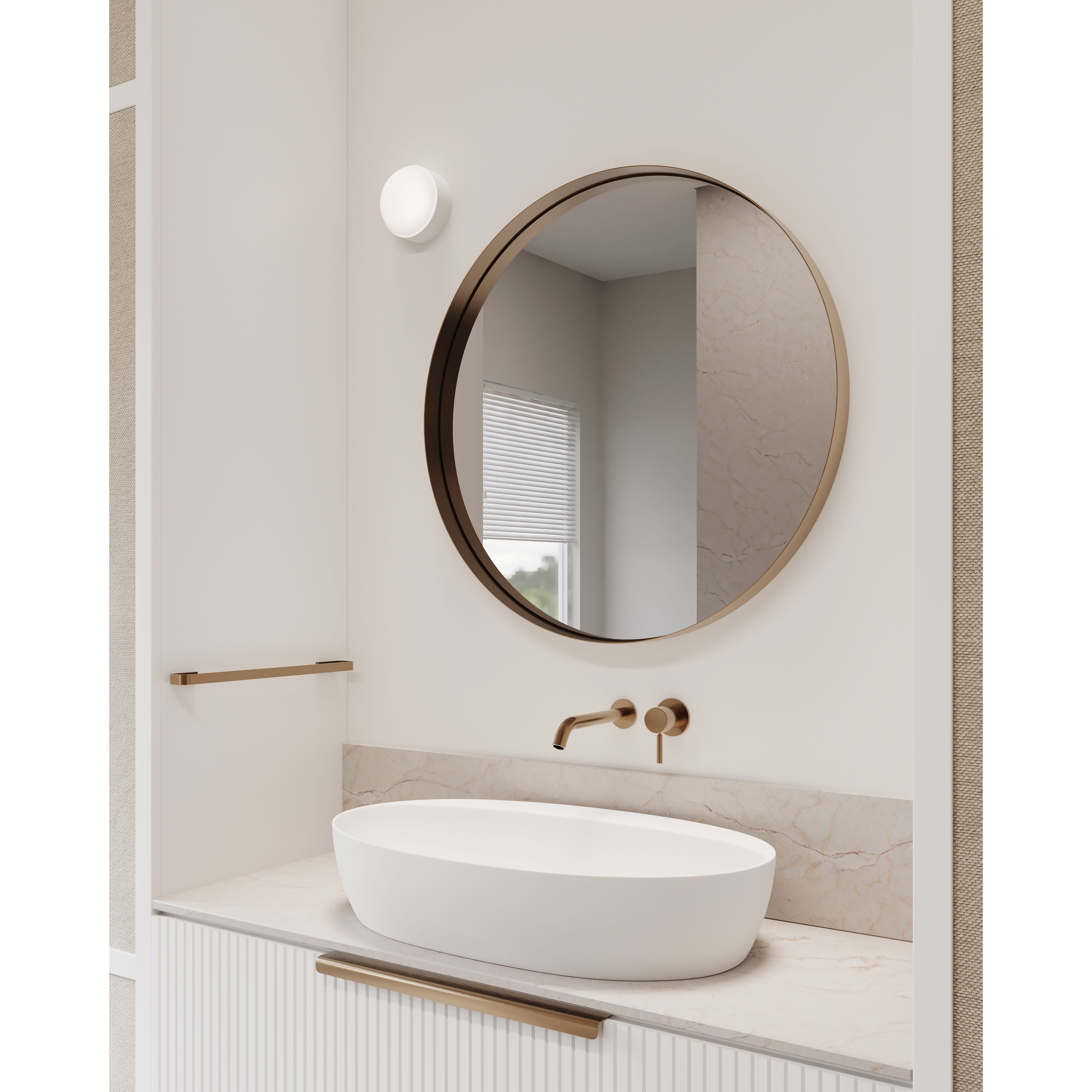 Reals LED 5 inch Textured White Flush Mount Ceiling Light in Dome Lens