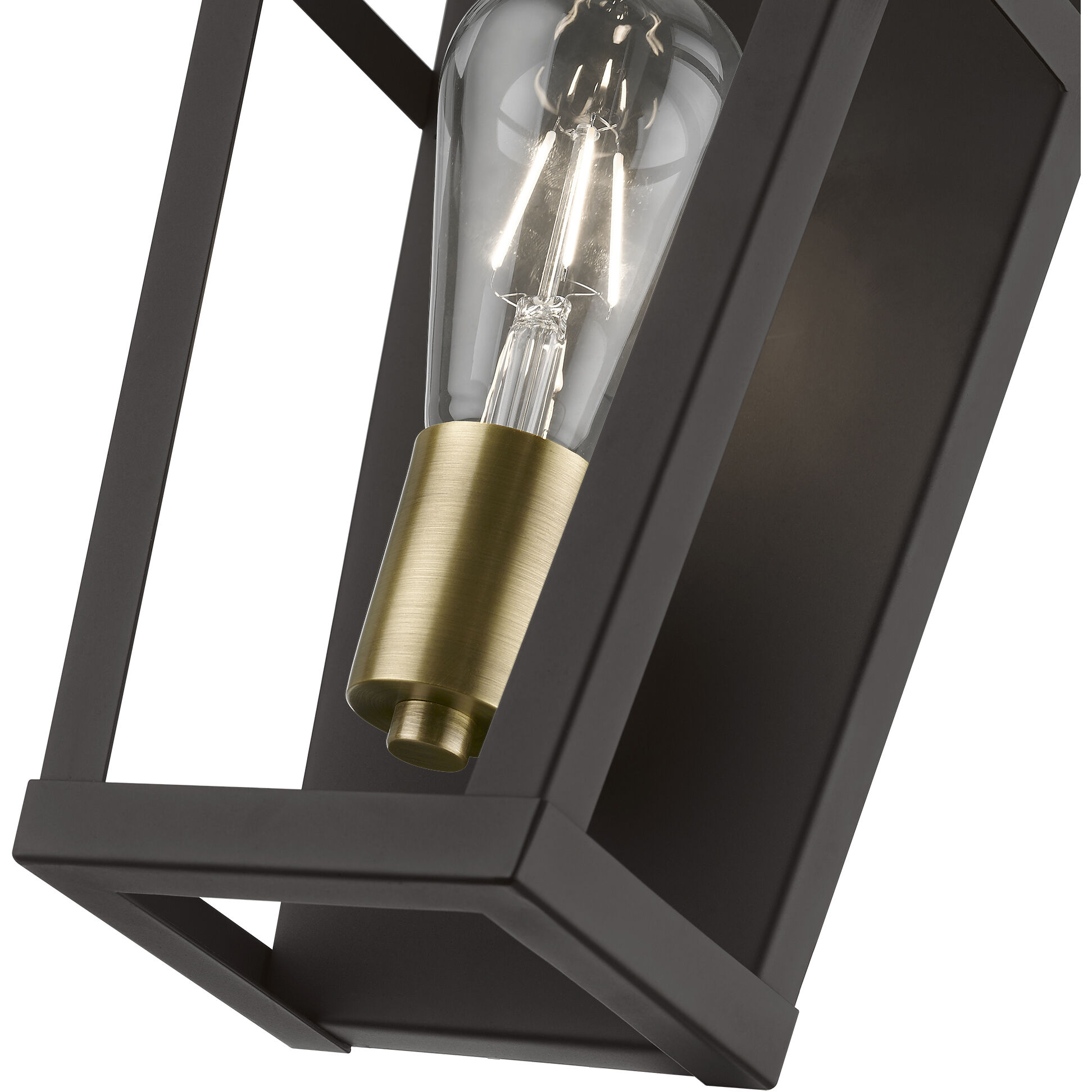 Schofield 1 Light 7 inch Bronze with Antique Brass Accents ADA Sconce Wall Light