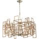 Gridlock 6 Light 23 inch Matte Gold Chandelier Ceiling Light