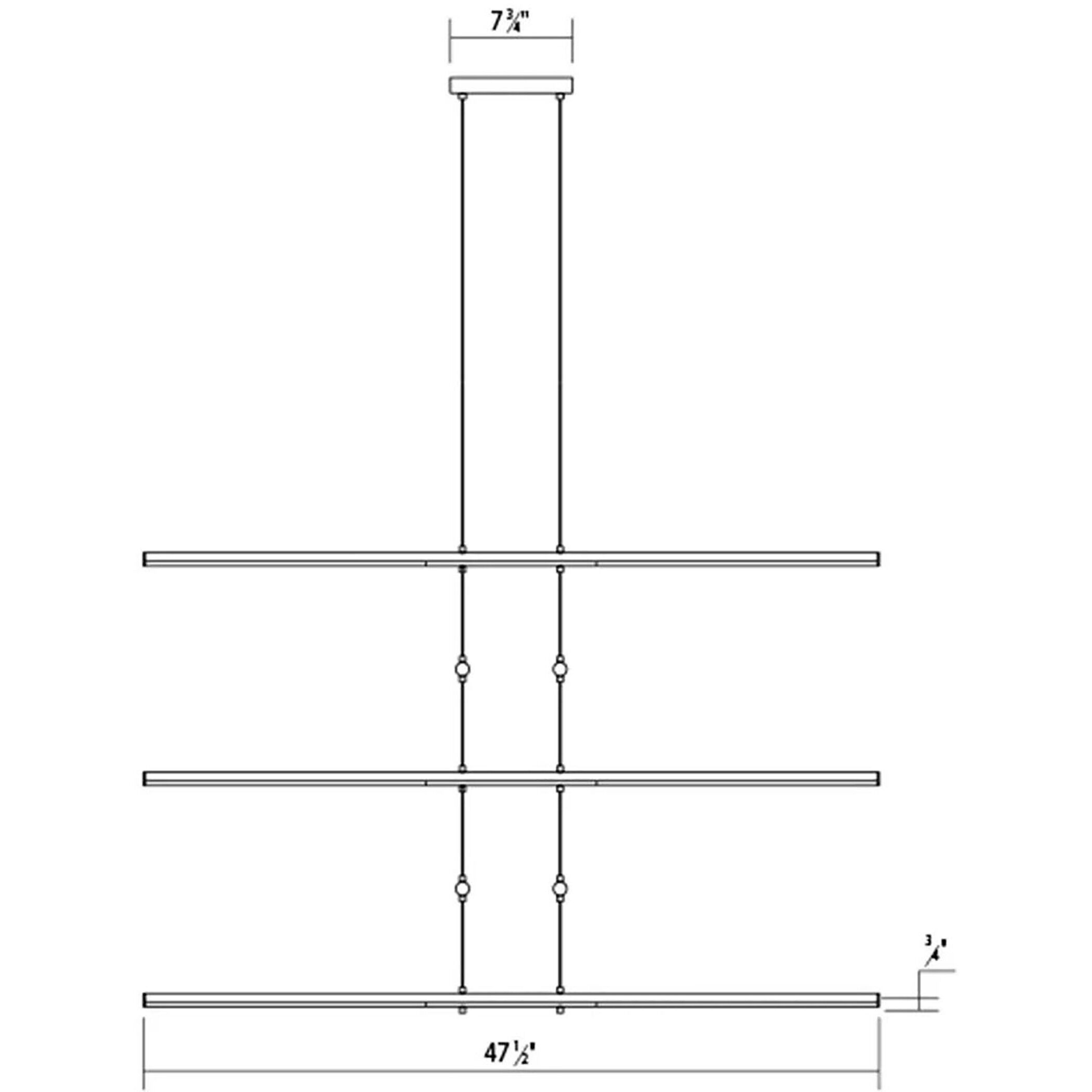 Tik-Tak LED 48 inch Satin Nickel Pendant Ceiling Light
