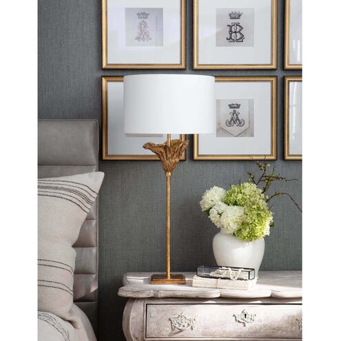 Monet 30 inch 100.00 watt Antique Gold Table Lamp Portable Light