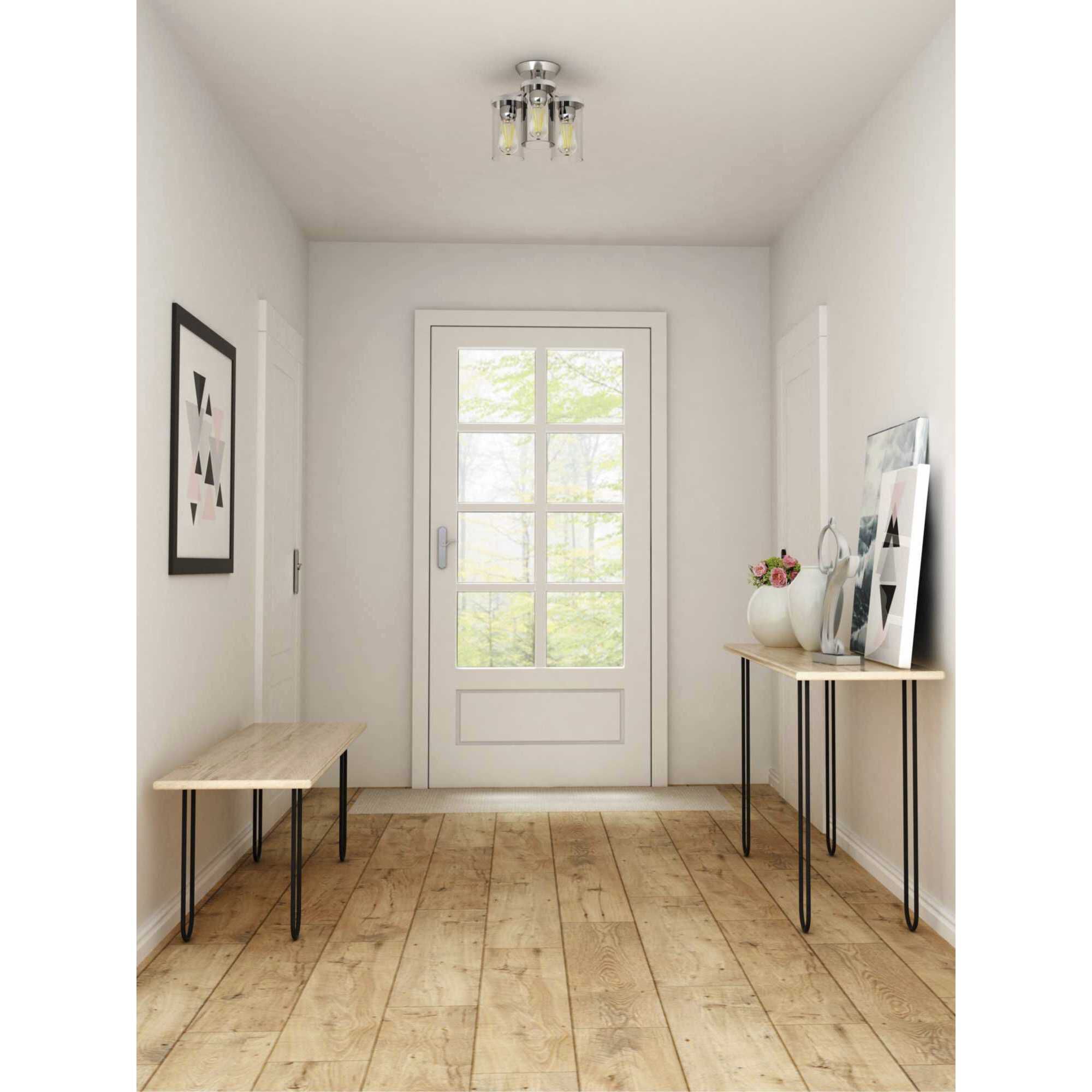 Lassiter 3 Light 13 inch Brushed Nickel Semi-Flush Mount Ceiling Light