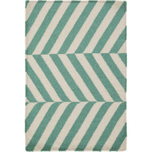 Frontier 36 X 24 inch Emerald, Cream Rug