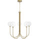 Iissa 5 Light 34 inch Gold Chandelier Ceiling Light in Clear