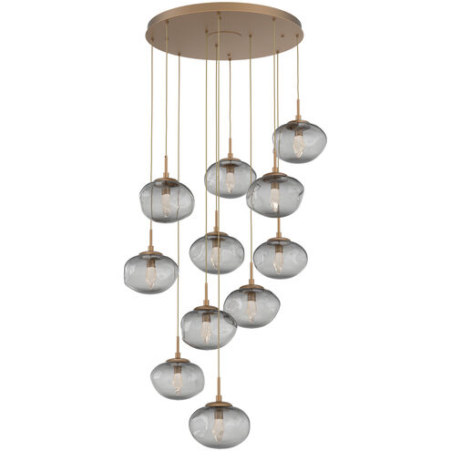 Nova LED LED Novel Brass Chandelier Ceiling Light, Round Multi-Pendant