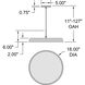 Tallinn LED 18 inch Matte White and White Pendant Ceiling Light