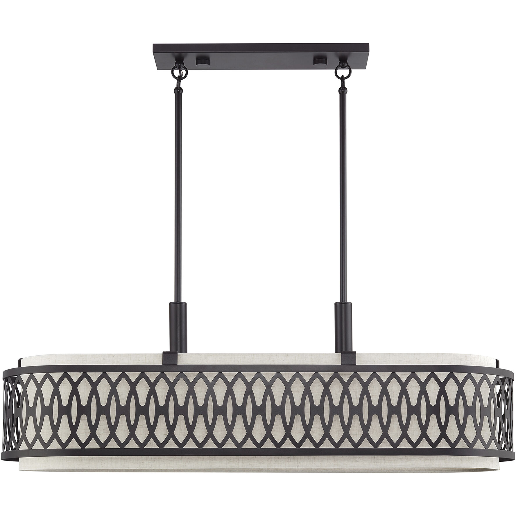 Vistaview 6 Light 42 inch English Bronze Linear Chandelier Ceiling Light