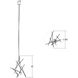 Constellation LED 25.75 inch Satin Brass Chandelier Ceiling Light in 3000K, White, Standard Suspension
