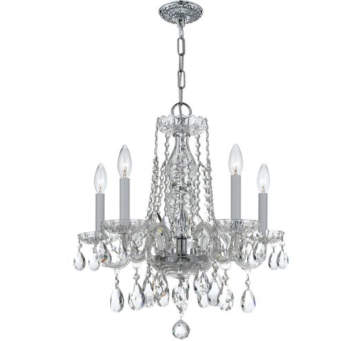 Traditional Crystal 5 Light 18 inch Polished Chrome Chandelier Ceiling Light in Clear Spectra