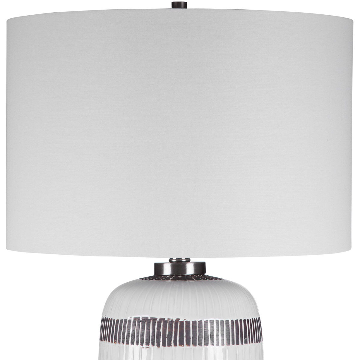 Granger 29 inch 150 watt Aged White and Dark Chocolate Brown Table Lamp Portable Light