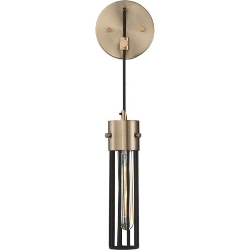 Eaves 1 Light 5 inch Copper Brushed Brass and Matte Black Wall Sconce Wall Light