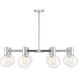 Wright 8 Light 40 inch Polished Chrome Chandelier Ceiling Light