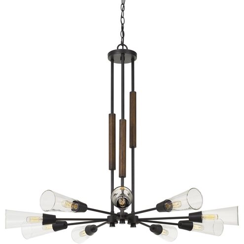 Vasto 9 Light 39 inch Pine and Iron Chandelier Ceiling Light